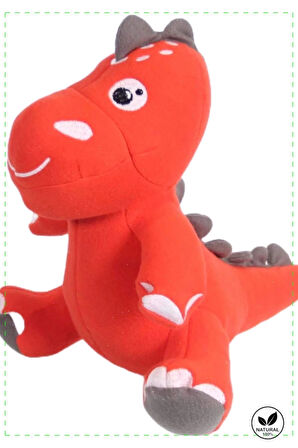 Dino Peluş Oyuncak Turuncu 25 cm Kız Erkek Cocuk Egitici Montessori Oyuncaklar Saglıklı Ürün