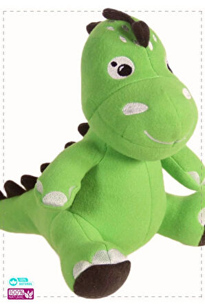 Dino Peluş Oyuncak Yeşil 25 cm Kız Cocuk Erkek Cocuk Montessori Oyuncaklar Egitici