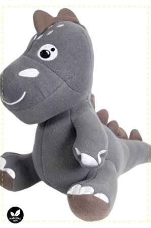 Dino Peluş Oyuncak Gri 25 cm Erkek Kız Cocuk Oyuncakları Egitici Montessori Oyuncaklar