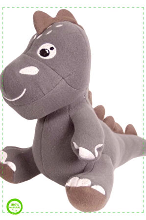 Dino Peluş Oyuncak Gri 25 cm Erkek Kız Cocuk Oyuncakları Egitici Montessori Oyuncaklar