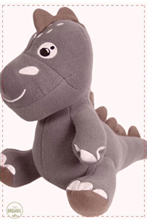 Dino Peluş Oyuncak Gri 25 cm Erkek Kız Cocuk Oyuncakları Egitici Montessori Oyuncaklar