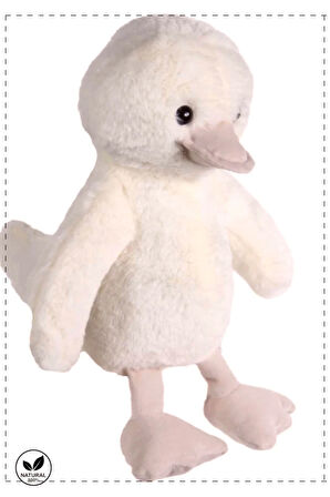 1 Adet Uyku Arkadaşı Ördek Peluş Krem 34 cm Kız Oyuncakları Erkek Cocuk Egitici Montessori Oyuncak