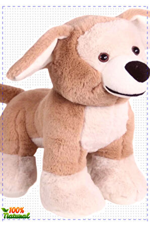 1 Adet Uyku Arkadaşı Peluş Kahve Köpek 40cm Kız Cocuk Oyuncak Erkek Cocuk Egitici Montessori
