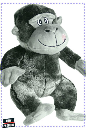 1 Adet Uyku Arkadaşı Goril Peluş Gri 34 cm Kız Erkek Cocuk Egitici Montessori Oyuncaklar Naturel