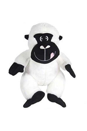 Uyku Arkadaşı Goril Peluş Oyuncak Beyaz 34 Cm Kız Erkek Cocuk Egitici Montessori Oyuncaklar