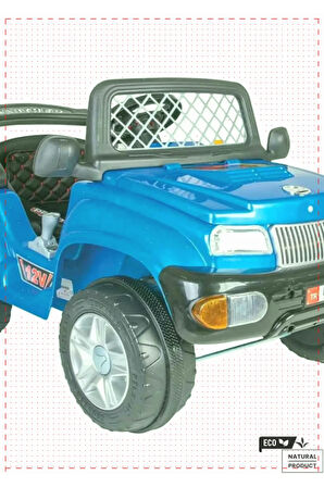 1 Adet Panter 12 V Uzaktan Kumandalı Akülü Araba Metalik Mavi Kız Erkek Cocuk Oyuncak Egitici