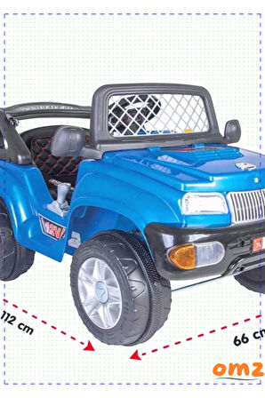 1 Adet Panter 12 V Uzaktan Kumandalı Akülü Araba Metalik Mavi Kız Erkek Cocuk Oyuncak Egitici