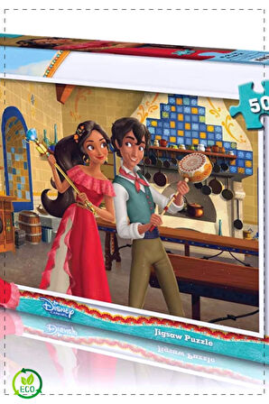 1 Adet KS Elena Avalor 50 Parça Puzzle Kız Erkek Oyuncakları Cocuk Egitici Montessori Oyuncaklar