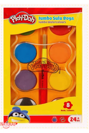 1 Adet Play-Doh Jumbo Sulu Boya 8 Renk Kız Erkek Cocuk Egitici Montessori Oyuncaklar Saglıklı Ürün