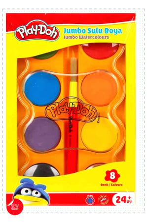 1 Adet Play-Doh Jumbo Sulu Boya 8 Renk Kız Erkek Cocuk Egitici Montessori Oyuncaklar Saglıklı Ürün