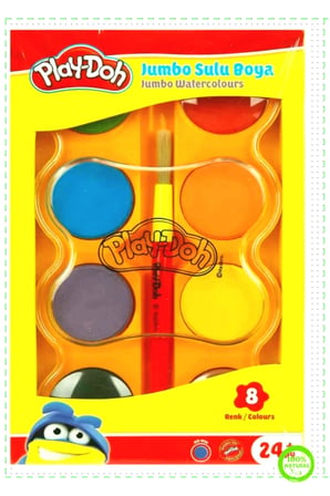 1 Adet Play-Doh Jumbo Sulu Boya 8 Renk Kız Erkek Cocuk Egitici Montessori Oyuncaklar Saglıklı Ürün