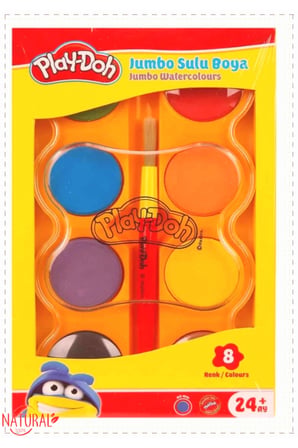 1 Adet Play-Doh Jumbo Sulu Boya 8 Renk Kız Erkek Cocuk Egitici Montessori Oyuncaklar Saglıklı Ürün