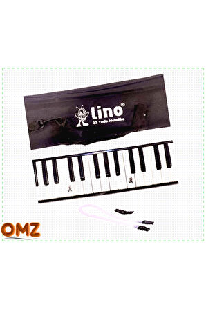 1 Adet Lino 32 Tuşlu Bez Çantalı Melodika Siyah Kız Oyuncakları Erkek Cocuk Egitici Montessori Oyu