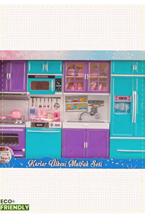 1 Adet Karlar Ülkesi 4'lü Mutfak Seti Egitici Kız Erkek Cocuk Oyuncak Montessori Oyuncaklar