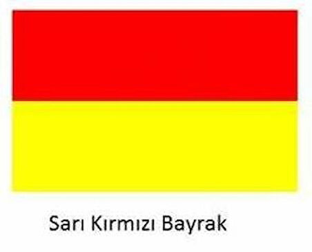 Cankurtaran Bayrak - KIRMIZI/SARI 50*75 cm