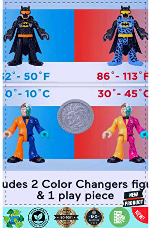 Hmx60 Imaginext® Dc Super Friends™color Changers Temel Figür Seti Kız Erkek Çocuk Oyuncakları