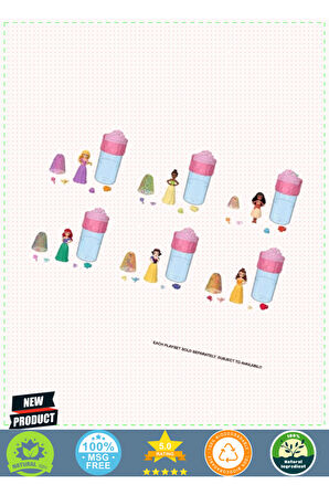 Hrn63 Disneyyy Prenses Royal Color Reveal Renk Değiştiren Prenses Bebek Kız Erkek Çocuk Oyunc