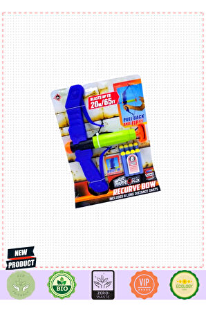 Air Warriors Recurve Bow 8 Mermili Sünger Dart Atan Yay Kız Erkek Çocuk Oyuncakları Eğitici O