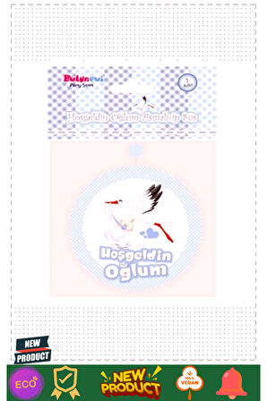 Hoşgeldin Oğlum Yazılı Baby Shower Partisi Asmalı Ip Süs 3 Adet Kız Erkek Çocuk Oyuncakları E