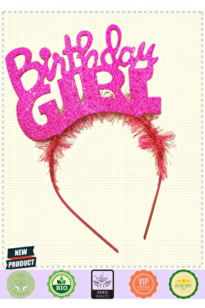 Birthday Girl Yazılı Fuşya Renk Parti Kızı Doğum Günü Tacı Kız Erkek Çocuk Oyuncakları Eğitic