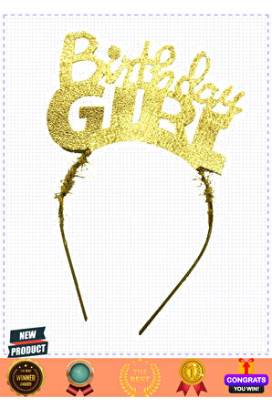 Birthday Girl Yazılı Altın Renk Parti Kızı Doğum Günü Tacı Kız Erkek Çocuk Oyuncakları Eğitic