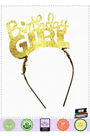 Birthday Girl Yazılı Altın Renk Parti Kızı Doğum Günü Tacı Kız Erkek Çocuk Oyuncakları Eğitic