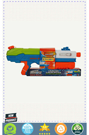 Water Warriors Aqua Bullet Su Tabancası 59Cm 2 Set Kız Erkek Çocuk Oyuncakları Eğitici Oyuncaklar