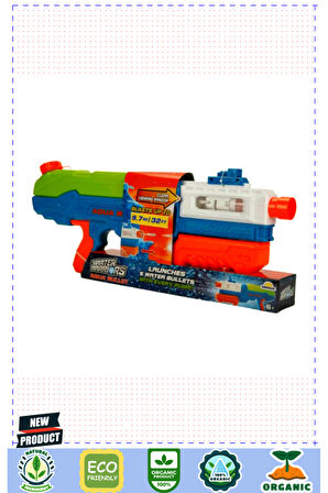 Water Warriors Aqua Bullet Su Tabancası 59Cm 2 Set Kız Erkek Çocuk Oyuncakları Eğitici Oyuncaklar