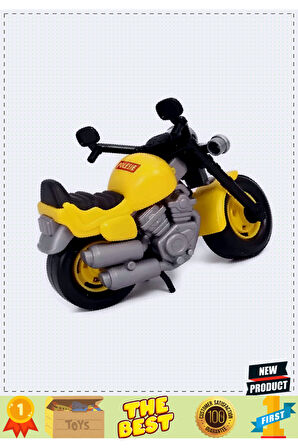 Polesie Sarı Yarış Motosikleti Bike 92281 Bebek Oyuncak Çocuk Oyuncak Erkek Oyuncak