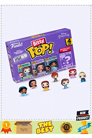 Funko Bitty Pop Disneyyy Princess Belle 4'lü Paket Kız Erkek Çocuk Oyuncakları Eğitici Oyunca
