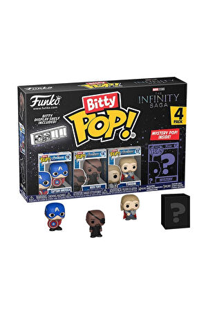 Funko Bitty Pop Figür Marveling Captain America 4'lü Paket Kız Erkek Çocuk Oyuncakları Eğitic