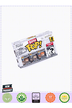 Funko Bitty Pop Harryyy Potterrrr Hermione 4'lü Paket Kız Erkek Çocuk Oyuncakları Eğitici Oyu