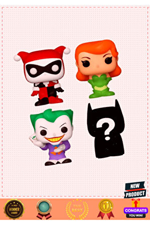 Funko Bitty Pop Dc Harley Quinn 4'lü Paket Kız Erkek Çocuk Oyuncakları Eğitici Oyuncaklar