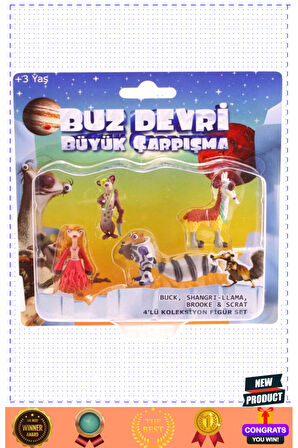 Ice Age-buz Devri 5 Büyük Çarpışma 4’lü Koleksiyon Set Model Kız Erkek Çocuk Oyuncakları Eğit