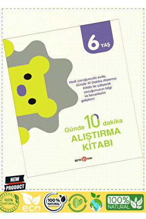 Günde 10 Dakika Alıştırma Kitabı 6 Yaş Kız Erkek Çocuk Oyuncakları Eğitici Oyuncaklar