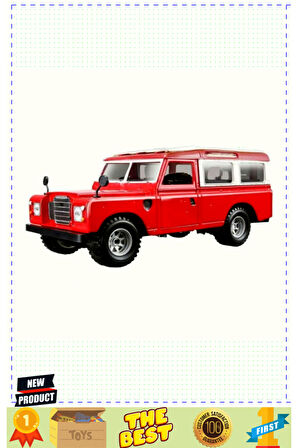 22063 Land Rover Series Iı Model Araba 1:24 Kırmızı Kız Erkek Çocuk Oyuncakları Eğitici Oyunc