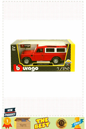22063 Land Rover Series Iı Model Araba 1:24 Kırmızı Kız Erkek Çocuk Oyuncakları Eğitici Oyunc