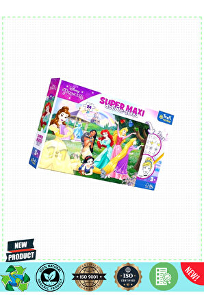 Puzzle-41008 Super Maxi Princess 3ın1 14 Parça Çocuk Puzzle Kız Erkek Çocuk Oyuncakları Eğiti
