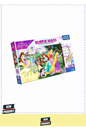 Puzzle-41008 Super Maxi Princess 3ın1 14 Parça Çocuk Puzzle Kız Erkek Çocuk Oyuncakları Eğiti