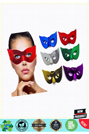 Metalize Ekstra Parlak Maske Model Parti Gözlüğü 6 Renk 6 Adet Kız Erkek Çocuk Oyuncakları Eğ