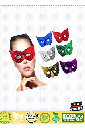 Metalize Ekstra Parlak Maske Model Parti Gözlüğü 6 Renk 6 Adet Kız Erkek Çocuk Oyuncakları Eğ