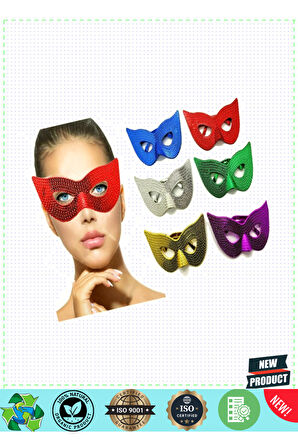 Metalize Ekstra Parlak Maske Model Parti Gözlüğü 6 Renk 6 Adet Kız Erkek Çocuk Oyuncakları Eğ