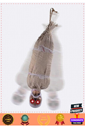 Halloween Sensörlü Işıklı Hareketli Mumya 25x75cm Kız Erkek Çocuk Oyuncakları Eğitici Oyuncak