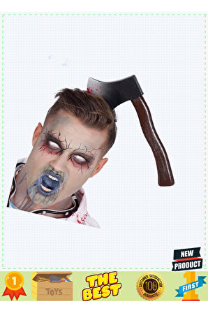 Kafaya Saplanmış Halloween Kanlı Balta Şaka Tacı Kız Erkek Çocuk Oyuncakları Eğitici Oyuncakl