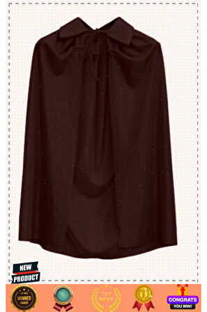 Siyah Renk Yakalı Çocuk Pelerin 90cm Kız Erkek Çocuk Oyuncakları Eğitici Oyuncaklar