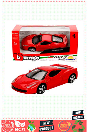 Bburagoo 1:43 Ferrari Model Araçlar Kız Erkek Çocuk Oyuncakları Eğitici Oyuncaklar