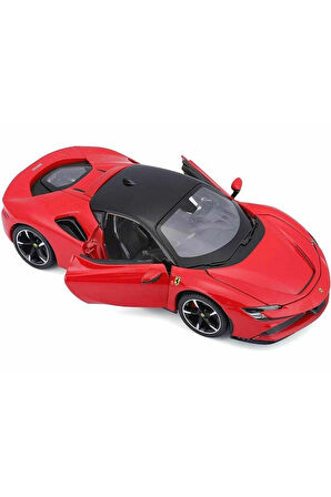 Bburagoo 1:24 Ferrari Sf90 Stradale Kız Erkek Çocuk Oyuncakları Eğitici Oyuncaklar