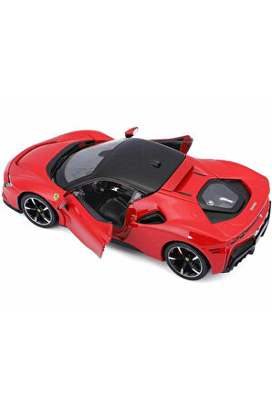 Bburagoo 1:24 Ferrari Sf90 Stradale Kız Erkek Çocuk Oyuncakları Eğitici Oyuncaklar