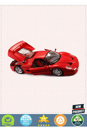 Bburagoo 1:24 Ferrari F50 Kırmızı Model Araba Kız Erkek Çocuk Oyuncakları Eğitici Oyuncaklar