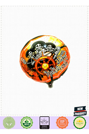 Kuru Kafalı Korsanlar Halloween Şekilli Folyo Balon 45cm Kız Erkek Çocuk Oyuncakları Eğitici